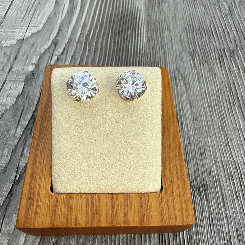 Sterling Silver CZ Diamond Earrings 2.0 CTTW